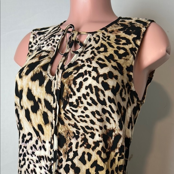 BANANA REPUBLIC ANIMAL PRINT DRESS SLEEVELESS SUMMER DRESS SIZE SMALL - Picture 2 of 11